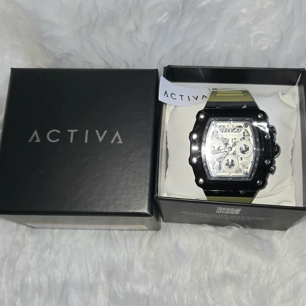 Invicta Activa X Black Dial with Olive Green Strap Men's Watch 44.3 mm